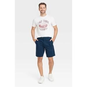 Goodfellow & Co™ The Every Wear 9" Flat Front Chino Shorts Navy Blue Men’s 42